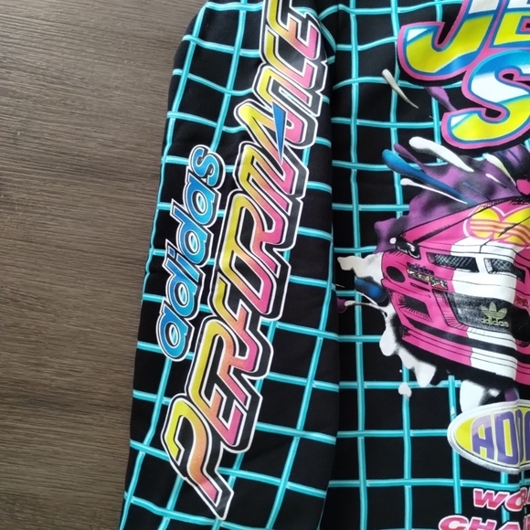 Medium Adidas x Jeremy Scott Rally Hoody HG6511 Race Sweatshirt Pullover Unisex - Picture 5 of 9